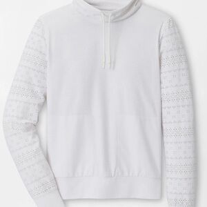 Peter Millar White Eyelit Pullover NBA Edition